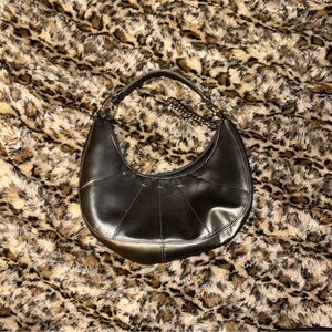 Tommy Hilfiger Black Leather Hobo Bag